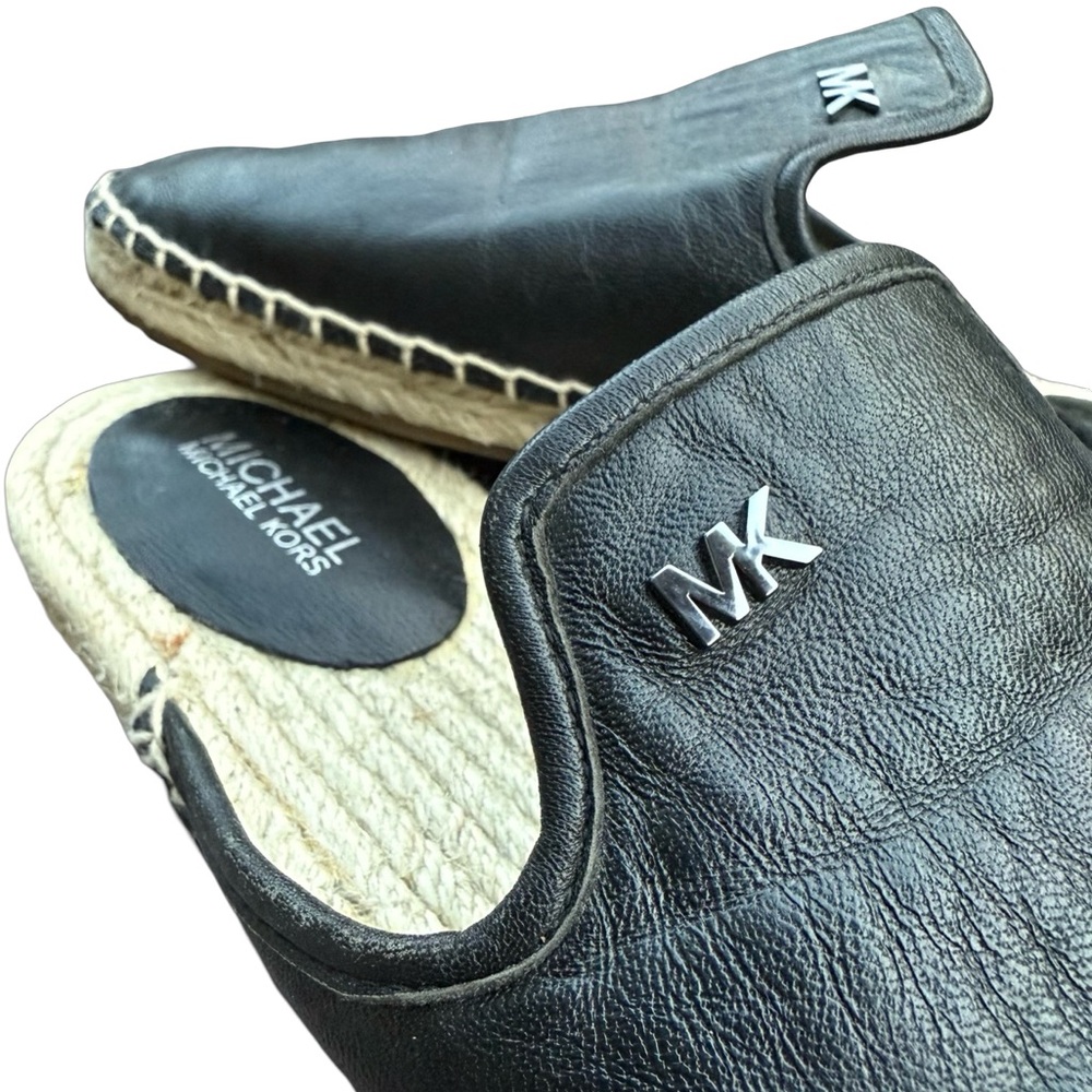 Michael Kors Emilia Leather Mule Espadrille Slides - Picture 4 of 11